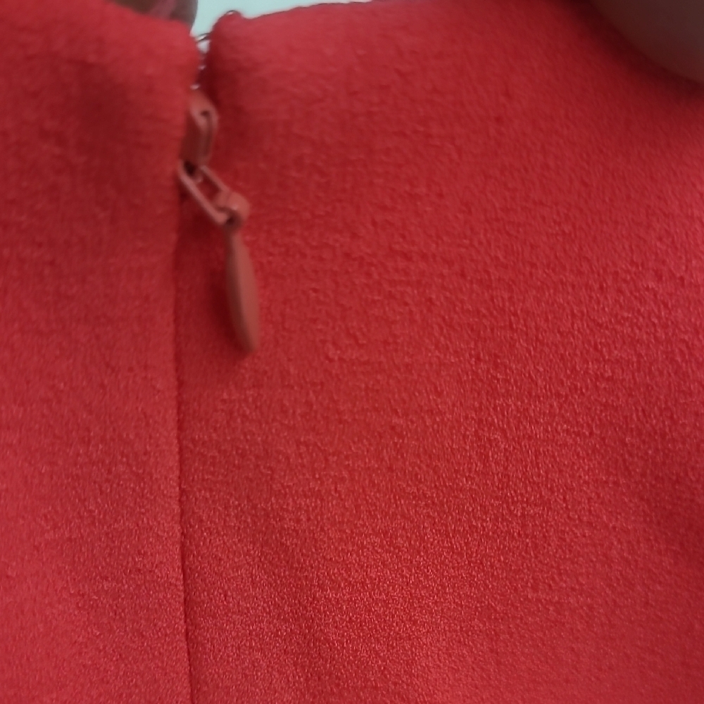 Eliza J. Deep Coral/Pink Ruffle Dress Size 2P - Picture 7 of 9